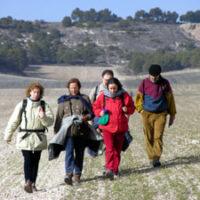 SS 2004 6 Marchando. Matilde, Montse, Pilar, Daniel y Tato.