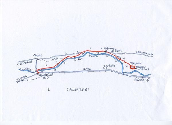 San Silvestre 1981 - Ruta.