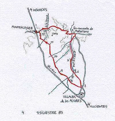 San Silvestre 1983 - Ruta.
