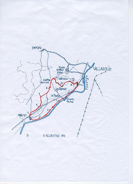 San Silvestre 1984 - Ruta.