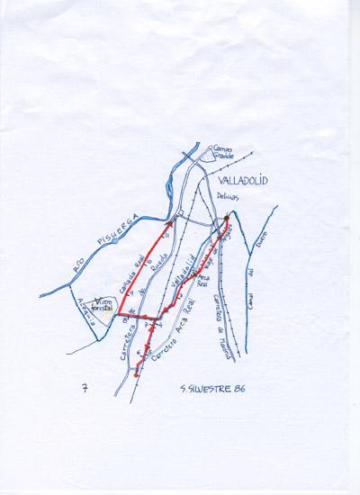 San Silvestre 1986 - Ruta.