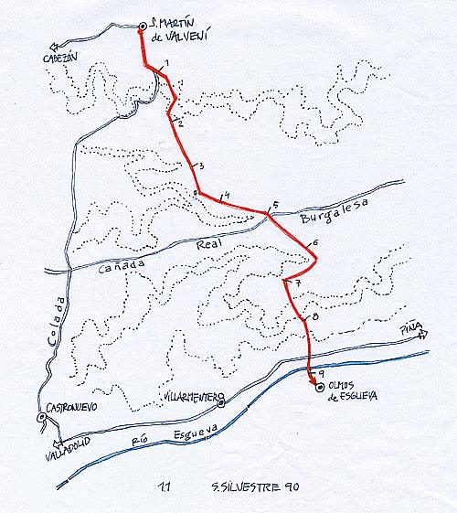 San Silvestre 1990 - Ruta.