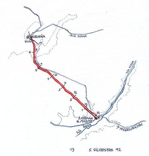 San Silvestre 1992 - Ruta.