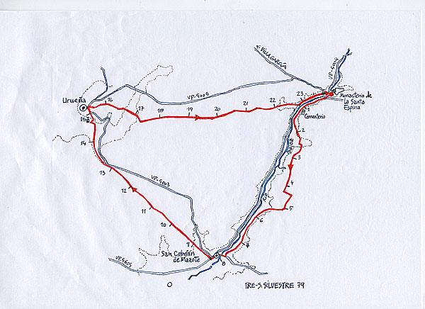 San Silvestre 1979 - Ruta.