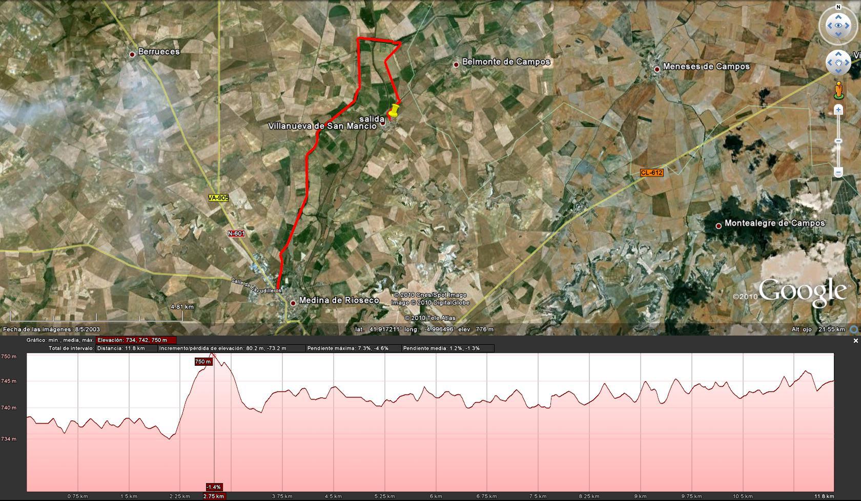 SS 1999 Ruta marcha 20 foto -VILLANUEVA DE SAN MARCIO-MEDINA DE RIOSECO