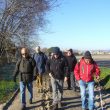 SS 2019 06 Julià (nuevo), Jose Mª, Santiago, Tato, Josete. dejando atrás el pueblo.
